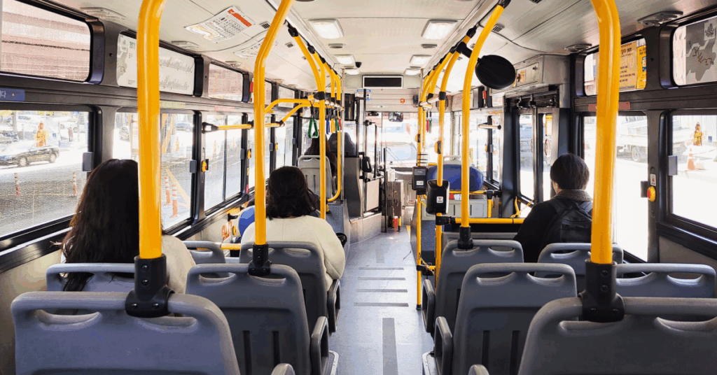 inside city bus