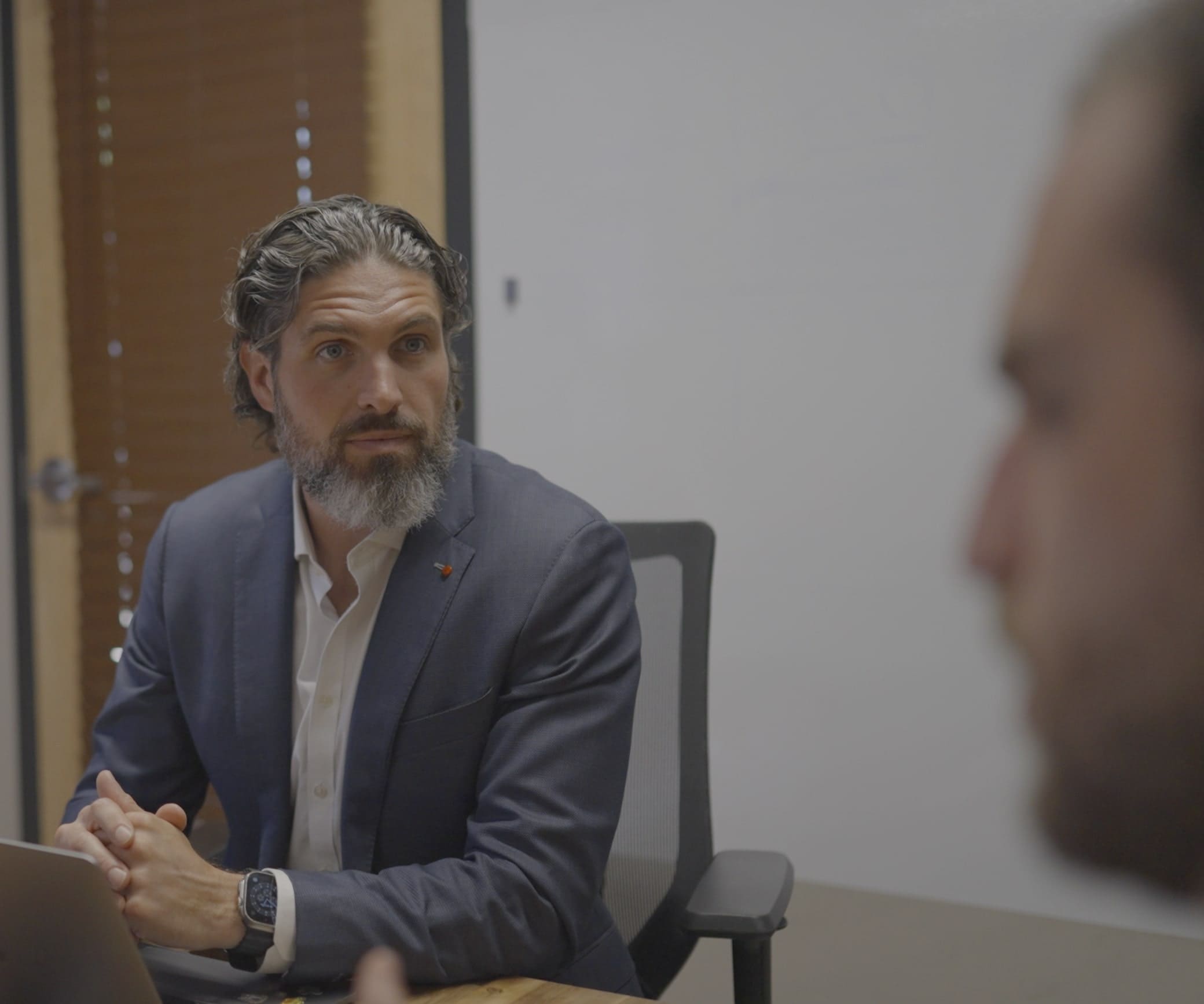 Attorneys having a meeting with a client