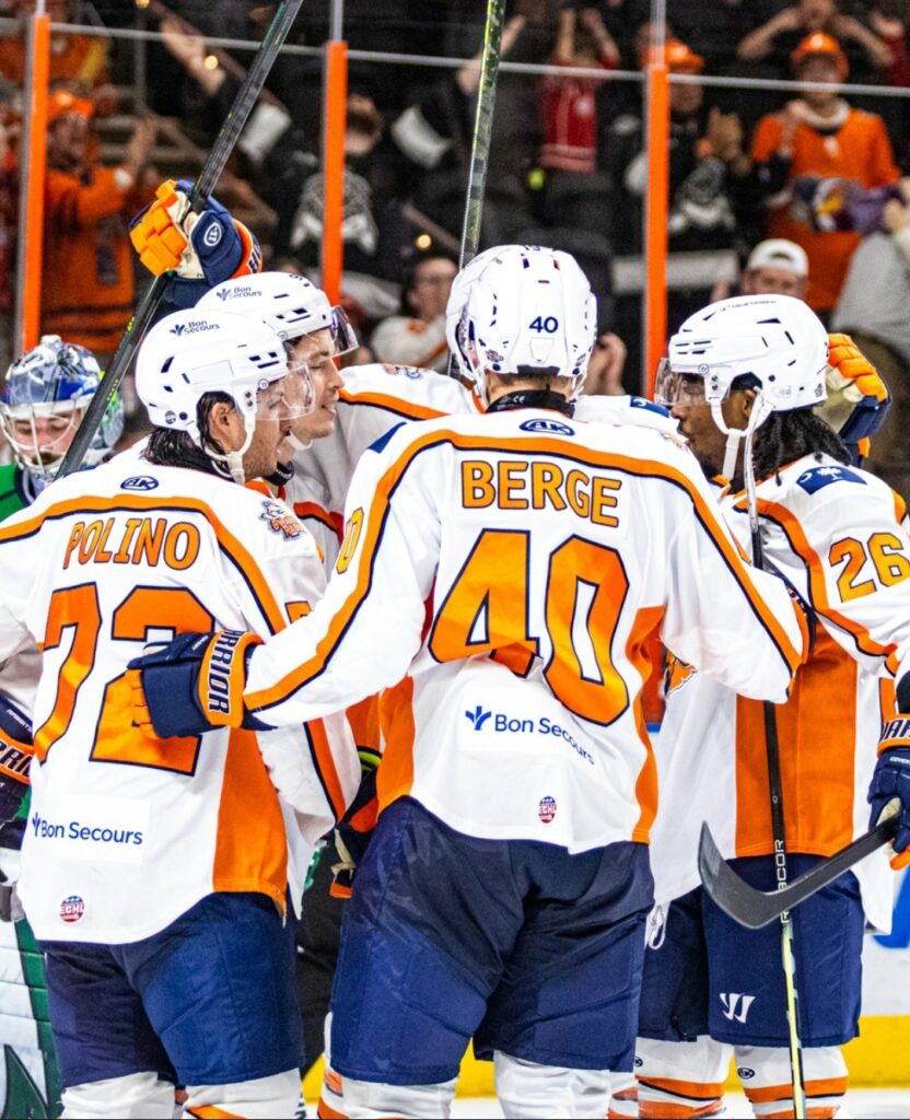 Greenville Swamp Rabbits team during 2025 game