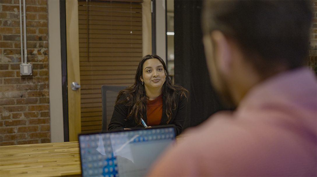 Two attorneys discussing case